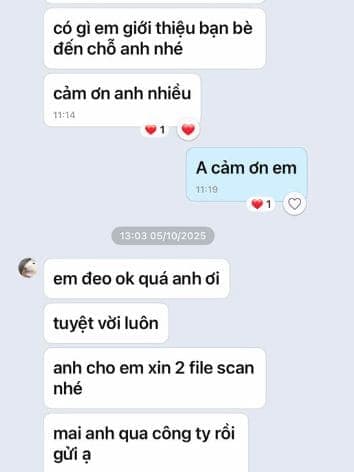 Tin nhắn phản hồi của khách hàng qua Zalo (ảnh 2)