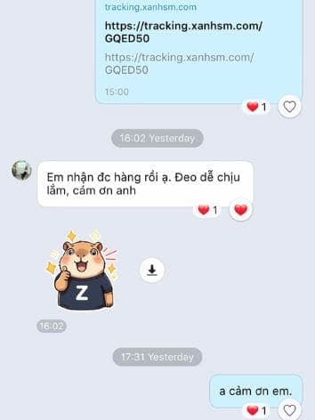 Tin nhắn phản hồi của khách hàng qua Zalo (ảnh 3)